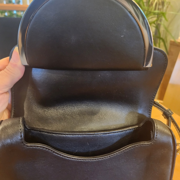 Balmain Black Leathet Crossbody Bag with Gold Accents And Bold Tassel - Picture 8 of 15